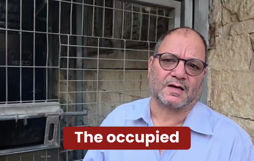Thumbnail preview image for the video titled: Israeli forces prevented MK Ofer Cassif to visit Issa Amor in his house