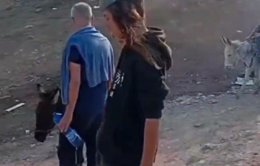 Thumbnail preview image for the video titled: Armed Israeli settlers rampage during a raid on the Al-Hathroura Bedouin community