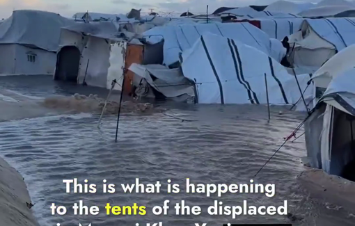 Thumbnail preview image for the video titled: Families forced into coastal displacement zones are left exposed to the sea itself