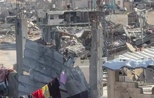 Thumbnail preview image for the video titled: View of destruction of Al-Tuffah et Al-Shujaiya in Gaza