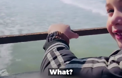 Thumbnail preview image for the video titled: Gazan boy amazed by the immensity of the water, made only one comment: “It's Not Bombed?”