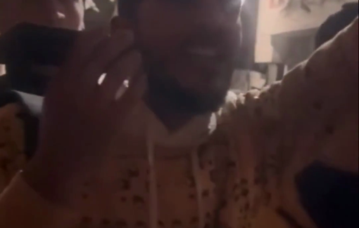 Thumbnail preview image for the video titled: A threatening phone call from the Israeli army forcing civilians to flee their home in Al-Bureij R.C. in central Gaza