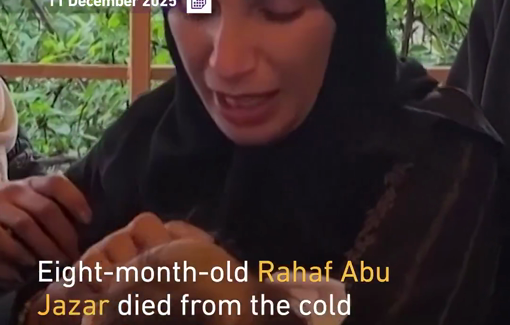 Thumbnail preview image for the video titled: “What I had wasn’t enough to warm her up": Eight-month-old Rahaf Abu Jazar died due to cold