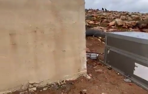 Thumbnail preview image for the video titled: “Settler-terrorists” are currently building a new outpost near a Bedouin community close to Duma