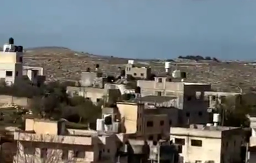 Thumbnail preview image for the video titled: Israeli forces fired live bullets at civilians near the separation wall at the village of Qibya