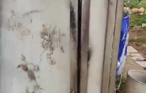 Thumbnail preview image for the video titled: Aftermath of Israeli settlers burning a Palestinian family’s home in the Khallat al-Sidra Bedouin community