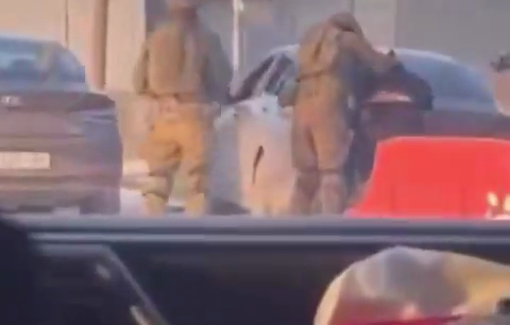 Thumbnail preview image for the video titled: Israeli forces arrested a young man after assaulting him invthe Atara checkpoint