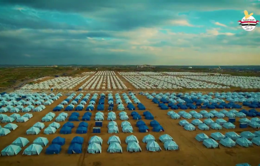 Thumbnail preview image for the video titled: Egyptian Relief Committee posted a video of their final preparations before opening the camp