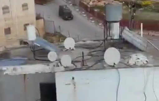 Thumbnail preview image for the video titled: An IDF D9 bulldozer slid down a hill during Israeli operation in Hebron today
