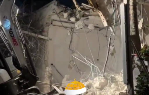 Thumbnail preview image for the video titled: Israeli bulldozers demolish the home of Palestinian man Jamal Ghaith in the Wadi Yasul neighborhood of Silwan