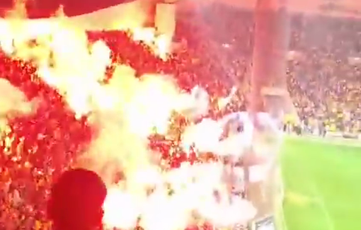 Thumbnail preview image for the video titled: Maccaabi Tel Aviv song: "I feel like throwing a thunderflash at the Al-Aqsa Mosque"