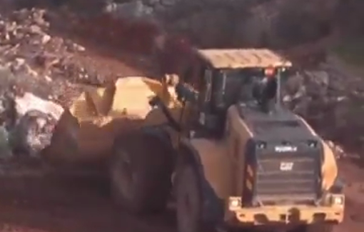 Thumbnail preview image for the video titled: Israeli forces uprooted and bulldozed hundreds of perennial olive trees in the village of Kafr Malik