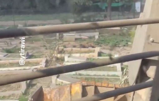 Thumbnail preview image for the video titled: Elisha Gangte : footage of war crimes 2. Destroying graveyards.