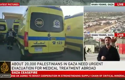 Thumbnail preview image for the video titled: Israel is severely restricting movement through the Rafah crossing, allowing only 150 people to leave Gaza and just 50 to enter