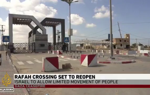 Thumbnail preview image for the video titled: Journalist Nour Odeh of Al-Jazeera reports on the re-opening of the Rafah Crossing