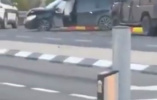 Thumbnail preview image for the video titled: Israeli police fired on Palestinian driver at Uyun al-Haramiya north Ramallah during routine stop