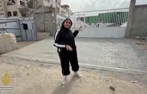 Thumbnail preview image for the video titled: Journalist Hind Khoudary reports from Khan Younis, where only 37 medical cases have left Gaza since the Rafah Crossing reopened