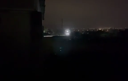 Thumbnail preview image for the video titled: Settlers harassing Fasayil family by night with ligths, music and ATV