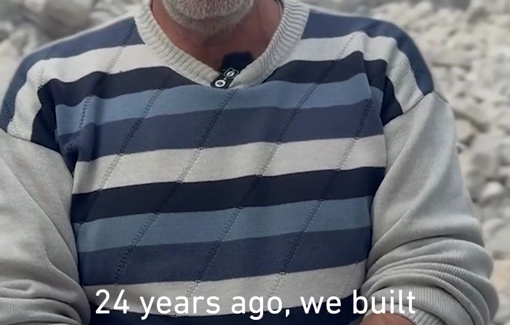 Thumbnail preview image for the video titled: Jawdat al-Razem, from Wadi Qaddum in Silwan, foced to carry out a self-demolition of his home by Israel