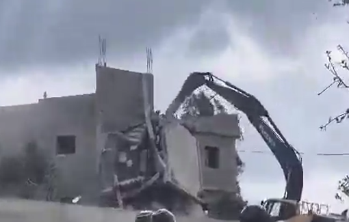 Thumbnail preview image for the video titled: Israeli forces demolished a number of homes in Barta’a village, west of Jenin