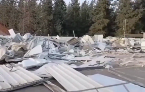 Thumbnail preview image for the video titled: Israeli forces demolished a commercial facility in the town of Kabul in 1948 Palestinian territories