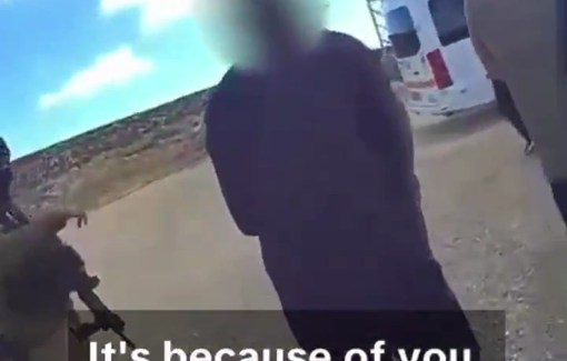 Thumbnail preview image for the video titled: An IDF soldier promotes a propaganda hoax while talking to a reporter in the West Bank