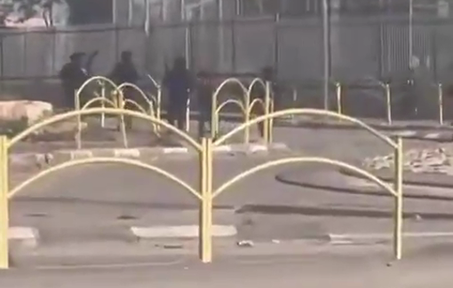 Thumbnail preview image for the video titled: Israeli police fire tear gas at an elementary school in the town of Tarabin al-Sana in the Negev