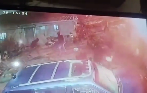 Thumbnail preview image for the video titled: Settlers set fire to several homes and vehicles during a pogrom on the village of Susiya