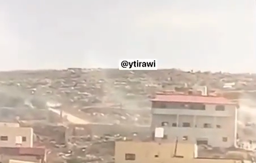 Thumbnail preview image for the video titled: In Qusra, Israeli settlers indiscriminately opened fire on a crowd of Palestinians, many injured some in serious condition