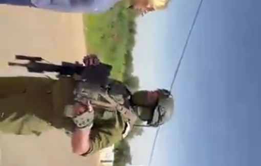 Thumbnail preview image for the video titled: The army denied entrance to solidarity activists to the village of Duma without any legal basis