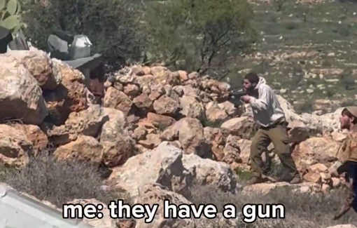 Thumbnail preview image for the video titled: Settlers in Duma shot at Palestinians, attacked solidarity activists, and beat a Palestinian man with bats