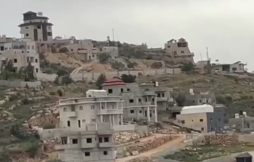 Thumbnail preview image for the video titled: Groups of settlers invaded the village of Qusra, firing live bullets on the residents