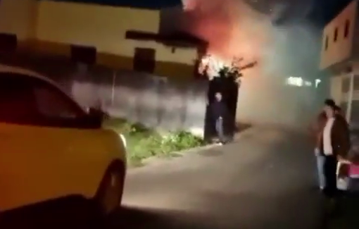 Thumbnail preview image for the video titled: Gangs of Israeli settlers attacking the village of al-Funduqiya, south of Jenin