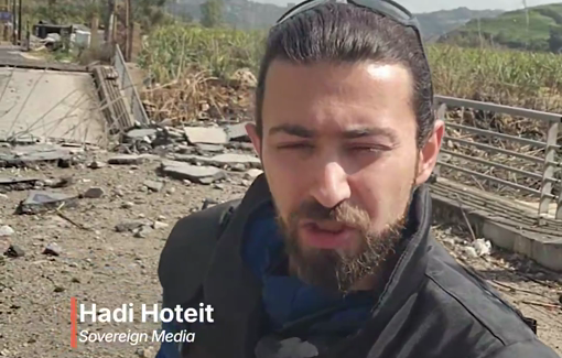 Thumbnail preview image for the video titled: A follow-up one day later destroyed the Al-Kinayat bridge and injured British RT journalist Steve Sweeney