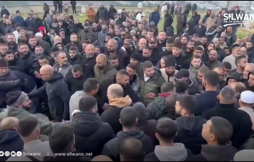 Thumbnail preview image for the video titled: Palestinian child Abdul Rahman bids farewell to his father, Mohammad Faraj Al-Malhi, murdered by settlers