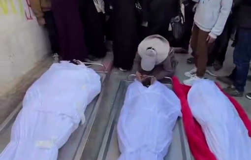 Thumbnail preview image for the video titled: Families mourn young men killed by Israel in late night airstrike