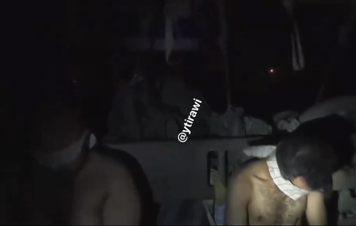 Thumbnail preview image for the video titled: Israeli soldiers filmed two Palestinians tied up in the cold with only their underwear on