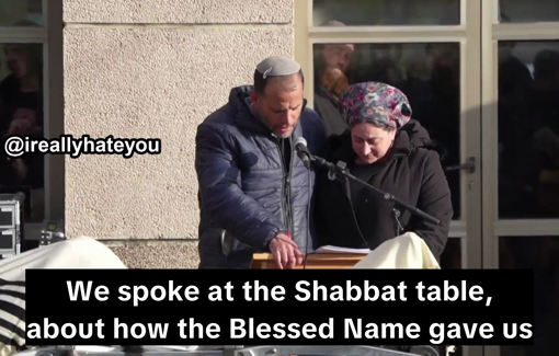 Thumbnail preview image for the video titled: Yehoshua, father of dead Hilltop Yehuda Shmuel Sherman, eulogizes his son, who he says was "offered as a sacrifice to the Lord"