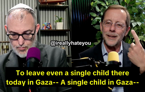 Thumbnail preview image for the video titled: In a podcast interview Moshe Feiglin calls for the extermination of Palestinian children