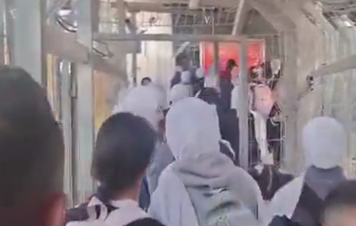 Thumbnail preview image for the video titled: Palestinian children in occupied Jerusalem are forced, in order to reach their schools, to pass through Israeli checkpoints and obtain security permits