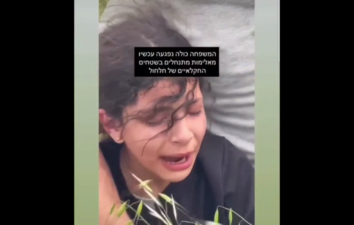 Thumbnail preview image for the video titled: Israeli settlers pepper-sprayed Palestinian children in the town of Halhul in the West Bank