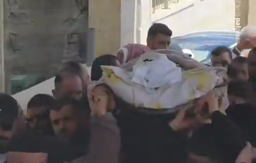 Thumbnail preview image for the video titled: Funeral of Mohammad Majdi Al-Jaabari, 16 y/0, killed after being run over by a convoy belonging to an Israeli Minister