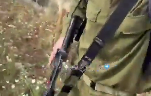 Thumbnail preview image for the video titled: Israeli settlers wearing military uniform attempt to drive Palestinian farmers from their land near the town Al‑Mughayyir