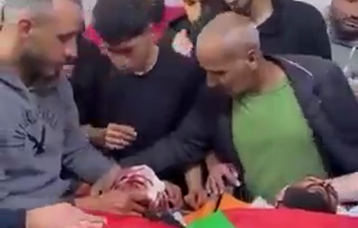Thumbnail preview image for the video titled: Jehad Abu Naeem and Aws Al-Nasaan laid to rest after being shot dead by Israeli settlers in the village of Al-Mughayyir