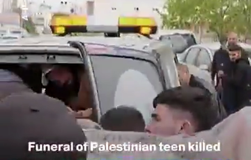 Thumbnail preview image for the video titled: Funeral of Majdi al-Ja'bari who was run ver in Hberon by a security convoy of an Israeli Minister