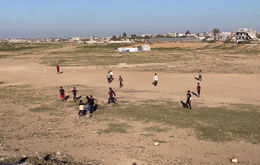 Thumbnail preview image for the video titled: Bulldozed and turned into a tank position—now a football field for children