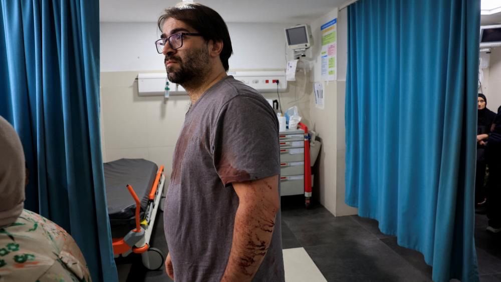 Thumbnail preview image for the video titled: Wounded Palestinian father of the 7-month-old son, Sam Fahd Abu Haikal, hot in the head by Israeli soldiers