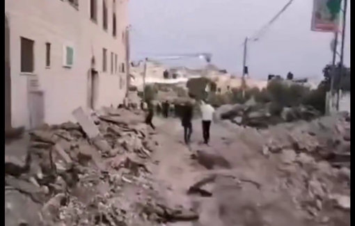 Thumbnail preview image for the video titled: View of the destruction of Jenin on the fourth day of Israeli attacks (Operation Summer Camps)