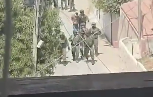 Thumbnail preview image for the video titled: Israeli soldiers arresting Palestinians during military Operation in Jenin