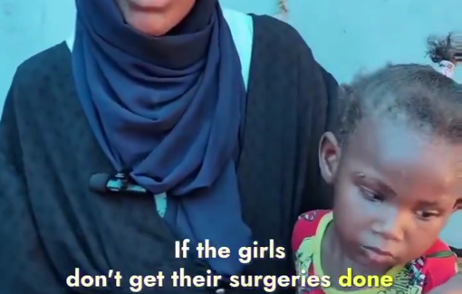 Thumbnail preview image for the video titled: Suwar Abu Housa and Jouwan Abu Housa are at risk of going completely blind if they do not receive urgent surgeries